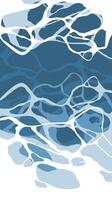 Sea wave background with vertical view vector