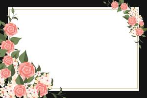 Frame with ornament flower vector