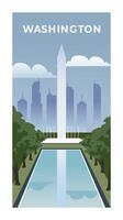 Washington DC background view vector