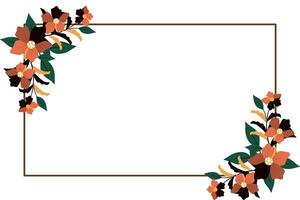 Frame with ornament flower vector