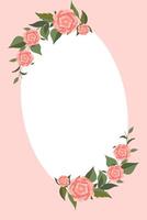 Frame with ornament flower vector