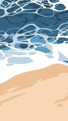 Sea wave background with vertical view
