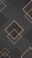 Vertical background black and gold luxury vector