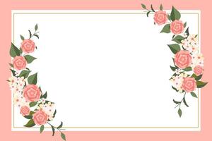 Frame with ornament flower vector