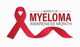 Myeloma awareness month is observed every year in March. vector illustration of  background design.