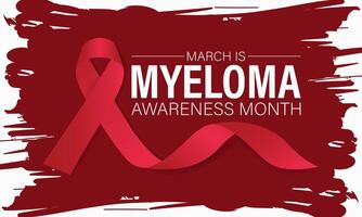 Myeloma awareness month is observed every year in March. vector illustration of  background design.