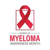 Myeloma awareness month is observed every year in March. vector illustration of  background design.