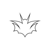 Bat wing silhouette icon and symbol vector template illustration