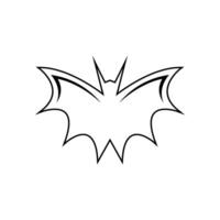 Bat wing silhouette icon and symbol vector template illustration