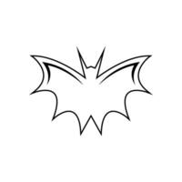 Bat wing silhouette icon and symbol vector template illustration