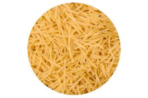 Fine vermicelli paste is yellow in color when raw photo