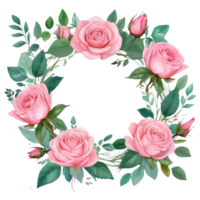 AI generated rose flowers watercolor  png