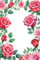 ai generato rosa fiori acquerello png