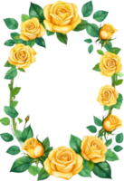 AI generated yellow roses on transparent background png