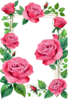 ai generato rosa fiori acquerello png