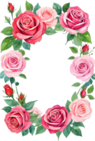 AI generated rose flowers watercolor  png