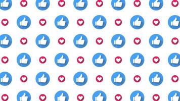 Likes And Hearts Background Loop video
