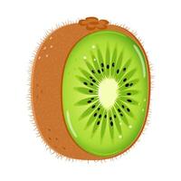 Kiwi fruit character. Vector hand drawn cartoon kawaii character illustration icon. Isolated on white background. Kiwi fruit character concept