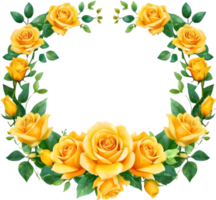 AI generated yellow roses on transparent background png