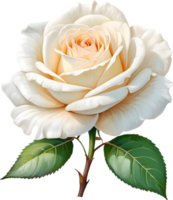 AI generated white rose png image