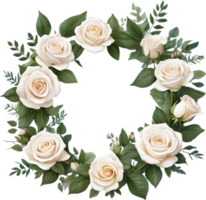 AI generated white rose png image