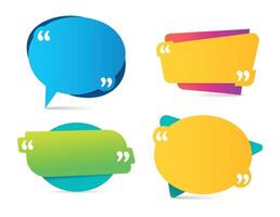 Color speech bubble for quotes collection isolated vector