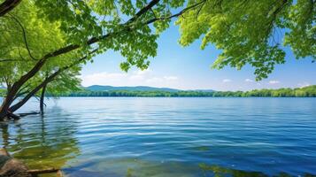 ai generado naturaleza lago paisaje ai generado foto