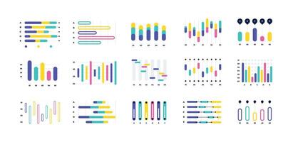 Histogram infographic. Business charts and modern financial statistic diagrams, stock line graphs. Vector finance presentation template