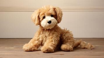 AI generated plush dog stuffed animal ai generated photo