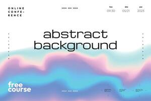 Trendy hologram background. Abstract blurred colorful backdrop with gradient glitch effect, 90s trendy website mockup. Vector colorful layout