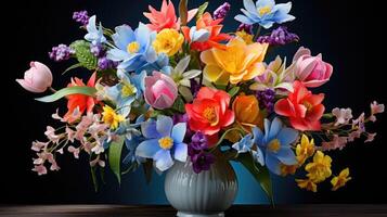 AI generated lily spring flower bouquet ai generated photo