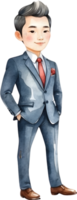 AI generated business people in suits and ties png