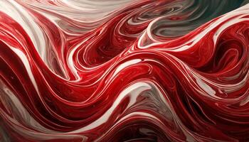 AI generated Generated image of abstract red and white liquid background photo