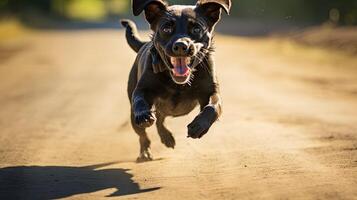 ai generado comportamiento perro Correa tracción ai generado foto