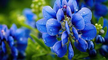 ai generado lupino bluebonnet flor ai generado foto