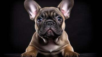 AI generated cute bulldog frenchie ai generated photo