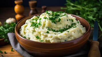 AI generated recipe cauliflower mash ai generated photo