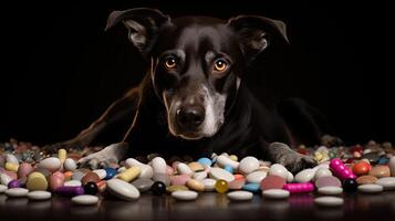 AI generated veterinary pills dog ai generated photo