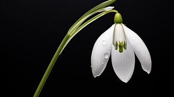 AI generated early snowdrop flower ai generated photo