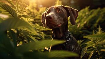 AI generated pet cannabis dog ai generated photo