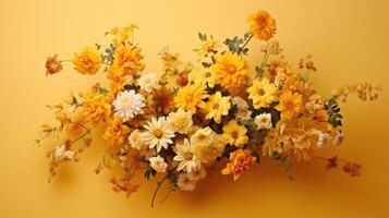 AI generated sunflower yellow background flowers ai generated photo
