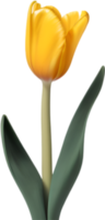 ai generato tulipano clipart. un' carino tulipano fiore icona. png