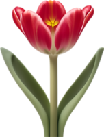 AI generated Tulip clipart. A cute Tulip flower icon. png