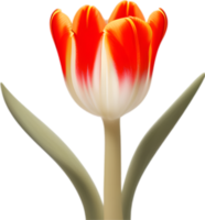 ai generado tulipán clipart. un linda tulipán flor icono. png