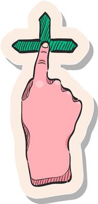 Hand drawn sticker style icon Touchpad Gesture
