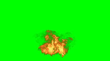 Fire Animation on Green screen video