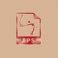 Eps file format halftone style icon with grunge background vector illustration