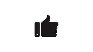 animated flat style thumbs up icon video