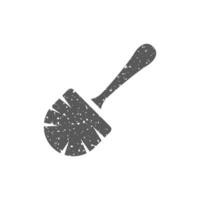 Brush icon in grunge texture vector illustration