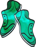 Shoes icon in watercolor style. vector